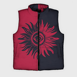 Мужской жилет Солнце красно-синее
