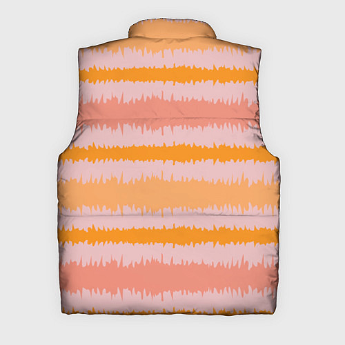 Мужской жилет Полосы зигзагообразные оранжево-розовые / 3D-Черный – фото 2
