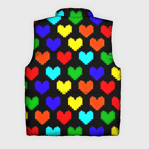 Мужской жилет Doom love pixel pattern / 3D-Черный – фото 2