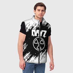 Мужской жилет Dayz белые краски лого, цвет: 3D-черный — фото 2