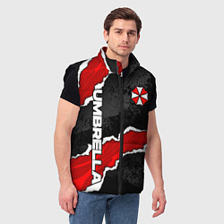 Мужской жилет Umbrella corp - разрывы, цвет: 3D-черный — фото 2