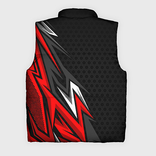 Мужской жилет Герб России - красный / 3D-Черный – фото 2