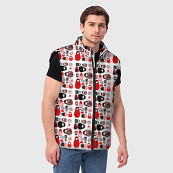 Мужской жилет Много матрешек, цвет: 3D-черный — фото 2