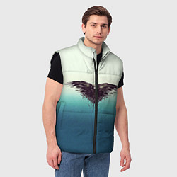 Мужской жилет Черный ворон - градиент, цвет: 3D-черный — фото 2