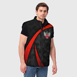 Мужской жилет Федерация бокса - камуфляж, цвет: 3D-черный — фото 2