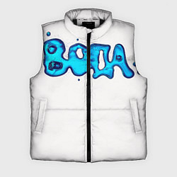 Мужской жилет Вода мерч логотип надпись, цвет: 3D-черный