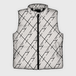 Мужской жилет Три буквы: паттерн на бежевом, цвет: 3D-черный