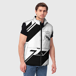 Мужской жилет Real Madrid geometry, цвет: 3D-черный — фото 2