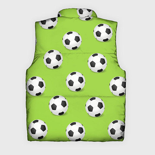 Мужской жилет Футбольные мячи на зеленом / 3D-Черный – фото 2