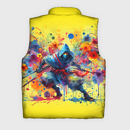 Мужской жилет Japanese cool ninja - watercolor fantasy / 3D-Черный – фото 2