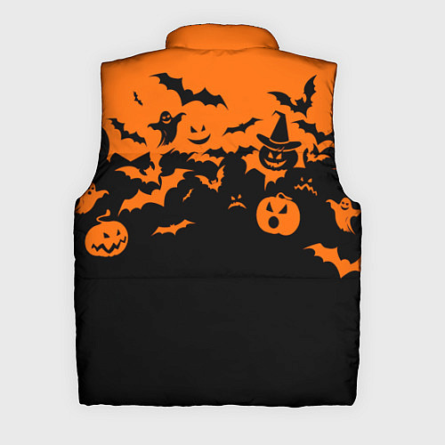 Мужской жилет Хэллоуин тыквы и призраки / 3D-Черный – фото 2