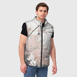 Мужской жилет Цветущее дерево абстракция, цвет: 3D-черный — фото 2