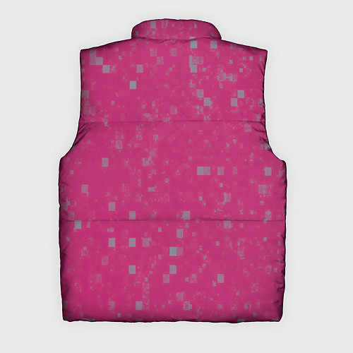 Мужской жилет Color pink brown squares / 3D-Черный – фото 2