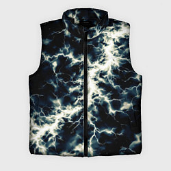 Мужской жилет Чёрно-синий разряд абстракция, цвет: 3D-черный