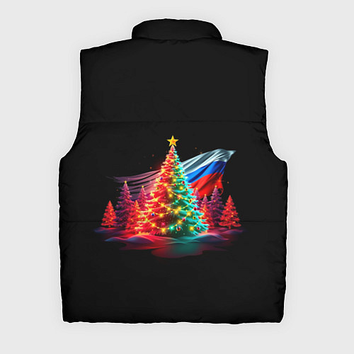 Мужской жилет Ёлочные чудеса / 3D-Черный – фото 2