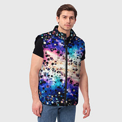 Мужской жилет Стилизованная космическая абстракция, цвет: 3D-черный — фото 2