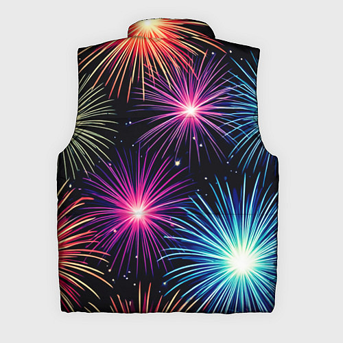 Мужской жилет Стилизованный праздничный салют / 3D-Черный – фото 2