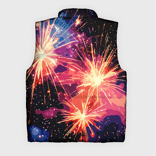 Мужской жилет Абстракция стилизованный салют / 3D-Черный – фото 2