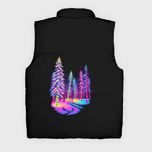 Мужской жилет Neon forest / 3D-Черный – фото 2