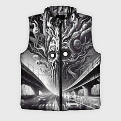 Мужской жилет Art skull in metropolis - ai art fantasy