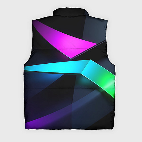 Мужской жилет Neon colored geometric / 3D-Черный – фото 2