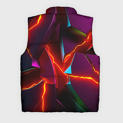 Мужской жилет Fractures multicolored tiles / 3D-Черный – фото 2