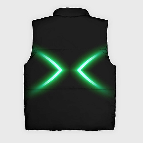 Мужской жилет Neon green lines / 3D-Черный – фото 2