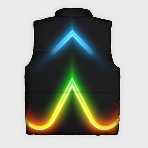 Мужской жилет Neon multicolored lines / 3D-Черный – фото 2