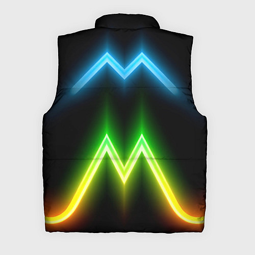 Мужской жилет Neon multicolored lines / 3D-Черный – фото 2