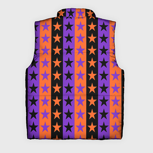Мужской жилет Звёзды Хэллоуина паттерн полосатый / 3D-Черный – фото 2