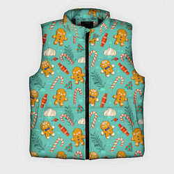 Мужской жилет Новогодний паттерн печенье с конфетами