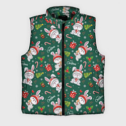 Мужской жилет Новогодние зайчики