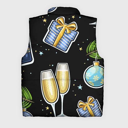 Мужской жилет Новогодний вайб / 3D-Черный – фото 2