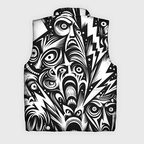 Мужской жилет Lightnings and faces - ai art fantasy / 3D-Черный – фото 2