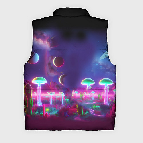 Мужской жилет Космонавт Шрук в неоновом скафандре на загадочной / 3D-Черный – фото 2