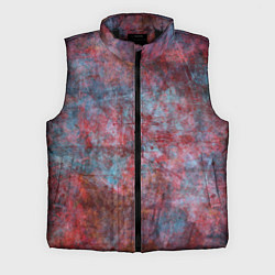 Мужской жилет Абстракция - red rust on blue