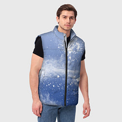 Мужской жилет Снежки попали в тебя, цвет: 3D-черный — фото 2