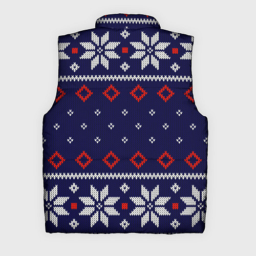 Мужской жилет Вязаный новогодний узор / 3D-Черный – фото 2