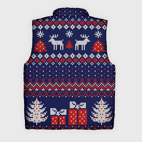Мужской жилет Новогодний вязаный паттерн / 3D-Черный – фото 2
