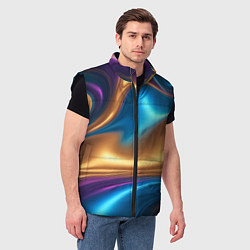 Мужской жилет Сплавы разноцветные, цвет: 3D-черный — фото 2