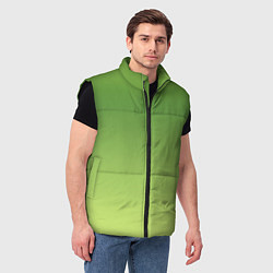 Мужской жилет Color green yellow, цвет: 3D-черный — фото 2