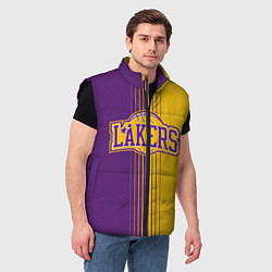 Мужской жилет NBA Lakers LA, цвет: 3D-черный — фото 2