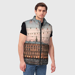 Мужской жилет Новогодний зимний Питер, цвет: 3D-черный — фото 2