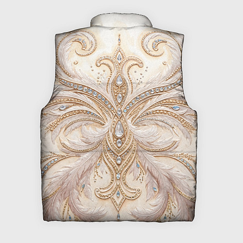 Мужской жилет Перламутровый орнамент с перьями / 3D-Черный – фото 2