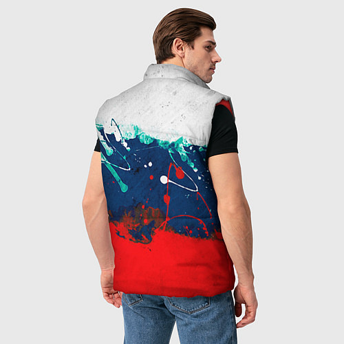 Мужской жилет Триколор РФ / 3D-Красный – фото 4