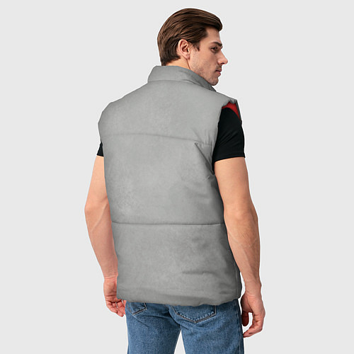 Мужской жилет Белый котик / 3D-Красный – фото 4