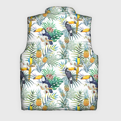 Мужской жилет Летний попугай / 3D-Красный – фото 2