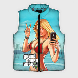 Мужской жилет GTA 5: Selfie Girl, цвет: 3D-светло-серый