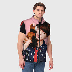 Мужской жилет BTS: Love Me, цвет: 3D-красный — фото 2