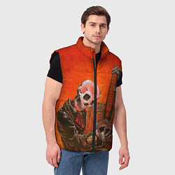 Мужской жилет Скелет с гитарой, цвет: 3D-черный — фото 2
